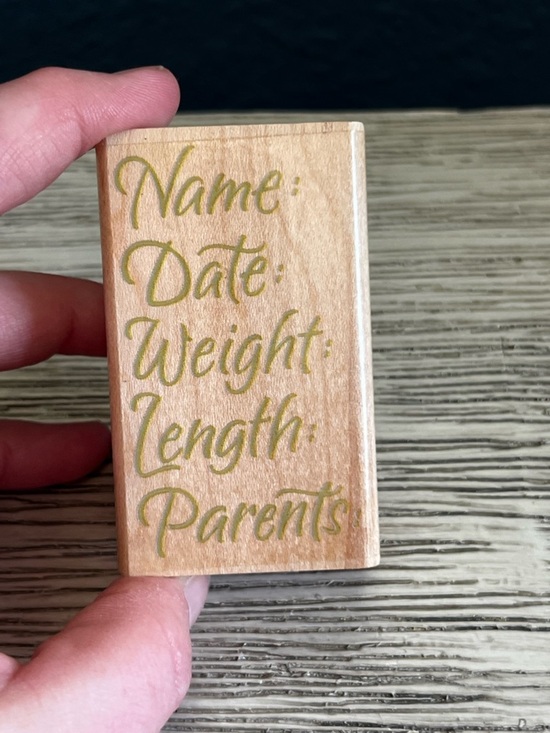 Rubber Stampede Other - 🆕 Wooden Baby Memory Stamp